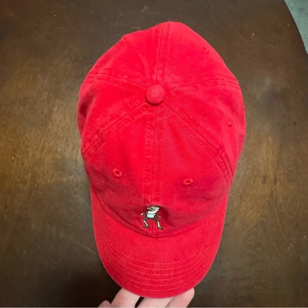 2017 Bioworld Mr Poopy Butthole Rick & Morty Red Strapback Baseball Cap Dad Hat